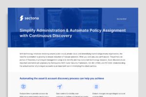 Simplify Administration And Automate Policy Assignment With Continuous Discovery