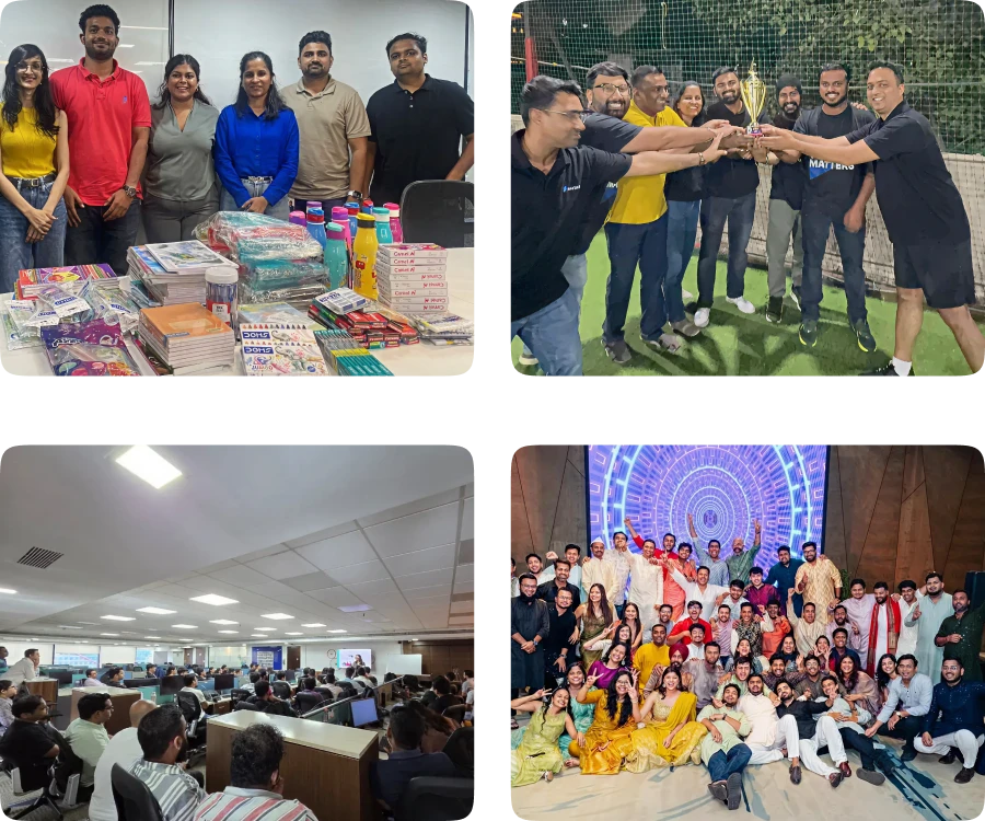 Our team connecting through workshops and festive events